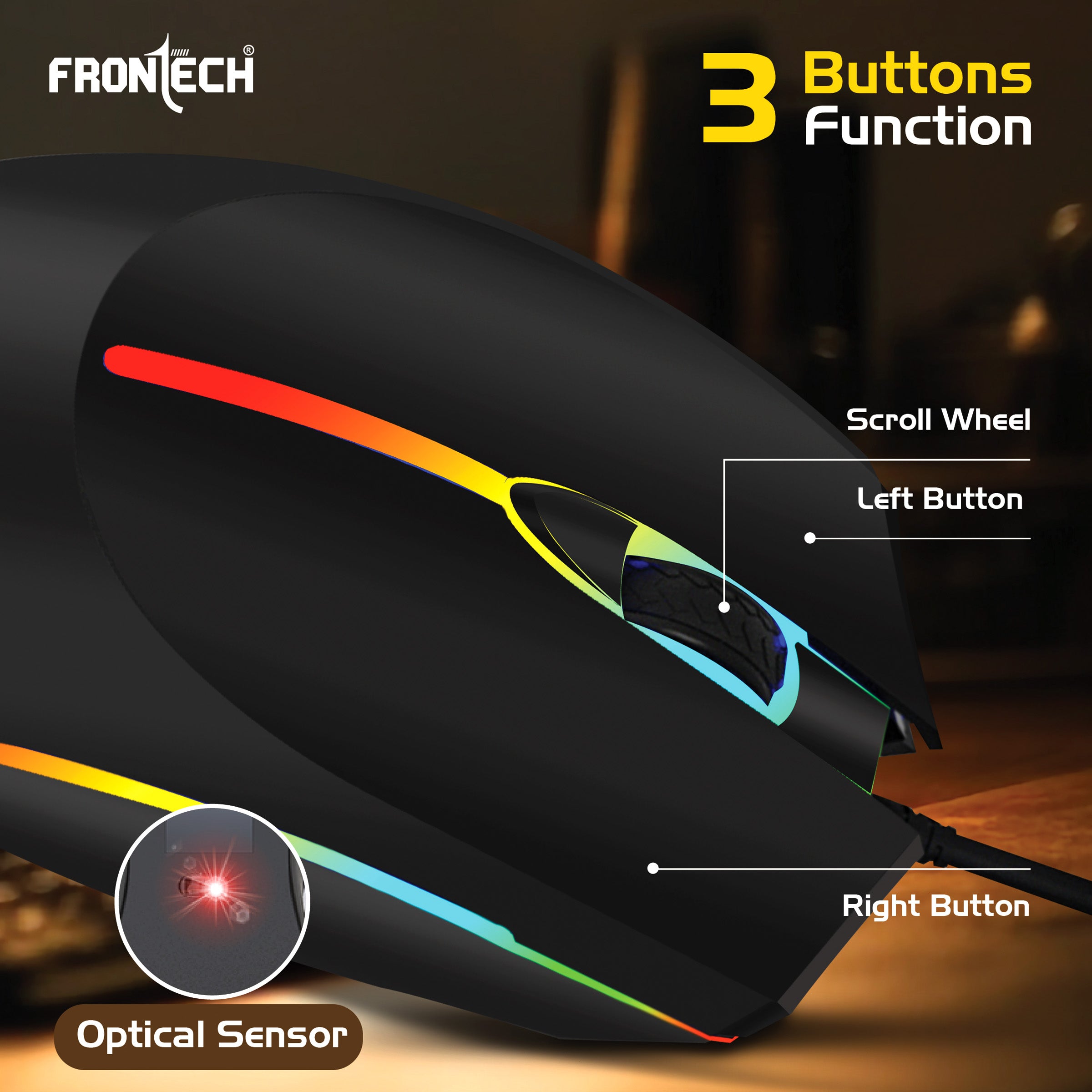 Frontech Wired USB Optical Mouse (MS-0068) Frontech Wired USB Optical Mouse (MS-0068)